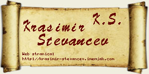 Krasimir Stevančev vizit kartica